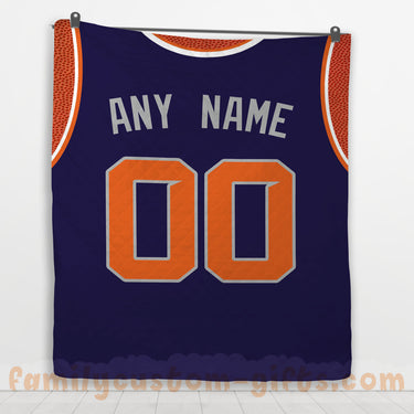 Custom Premium Quilt Blanket Phoenix Jersey Basketball Personalized Quilt Gifts for Her & Him